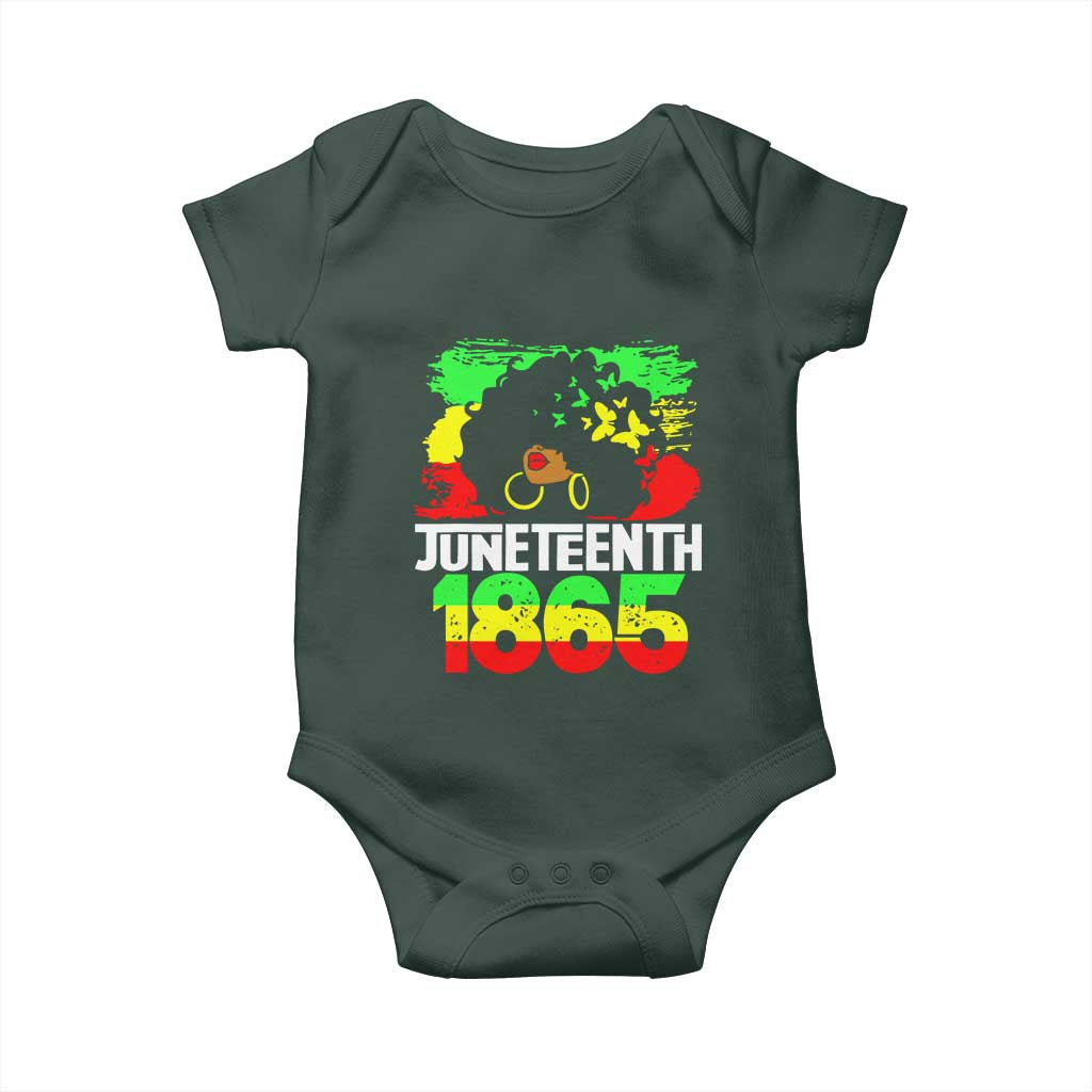 Afro Woman Baby Onesie Juneteenth 1865 African Black Pride TS01 Print Your Wear