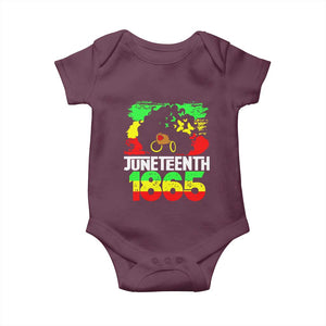 Afro Woman Baby Onesie Juneteenth 1865 African Black Pride TS01 Maroon Print Your Wear