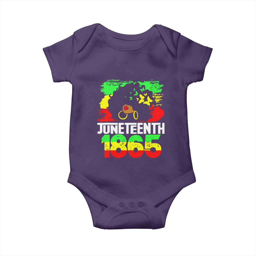 Afro Woman Baby Onesie Juneteenth 1865 African Black Pride TS01 Purple Print Your Wear