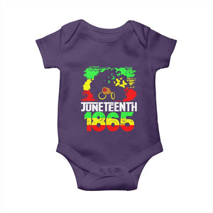 Afro Woman Baby Onesie Juneteenth 1865 African Black Pride TS01 Purple Print Your Wear