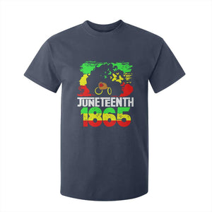 Afro Woman T Shirt For Kid Juneteenth 1865 African Black Pride TS01 Navy Print Your Wear