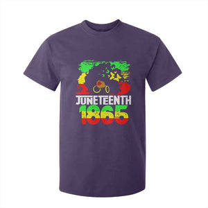 Afro Woman T Shirt For Kid Juneteenth 1865 African Black Pride TS01 Purple Print Your Wear