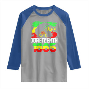 Afro Woman Raglan Shirt Juneteenth 1865 African Black Pride TS01 Sport Gray Royal Print Your Wear