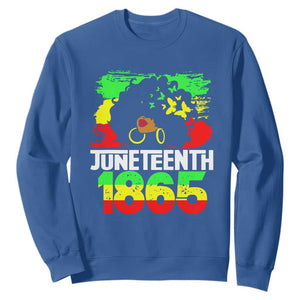 Afro Woman Sweatshirt Juneteenth 1865 Black Pride TS01 Royal Blue Printyourwear