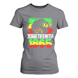 Afro Woman T Shirt For Women Juneteenth 1865 African Black Pride TS01 Charcoal Print Your Wear