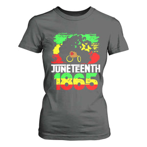 Afro Woman T Shirt For Women Juneteenth 1865 African Black Pride TS01 Dark Heather Print Your Wear