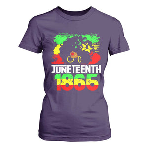 Afro Woman T Shirt For Women Juneteenth 1865 African Black Pride TS01 Purple Print Your Wear