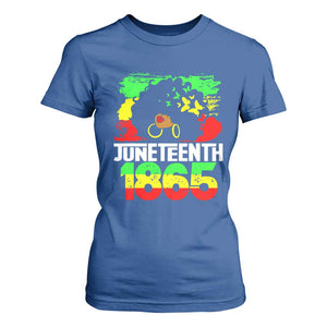 Afro Woman T Shirt For Women Juneteenth 1865 African Black Pride TS01 Royal Blue Print Your Wear