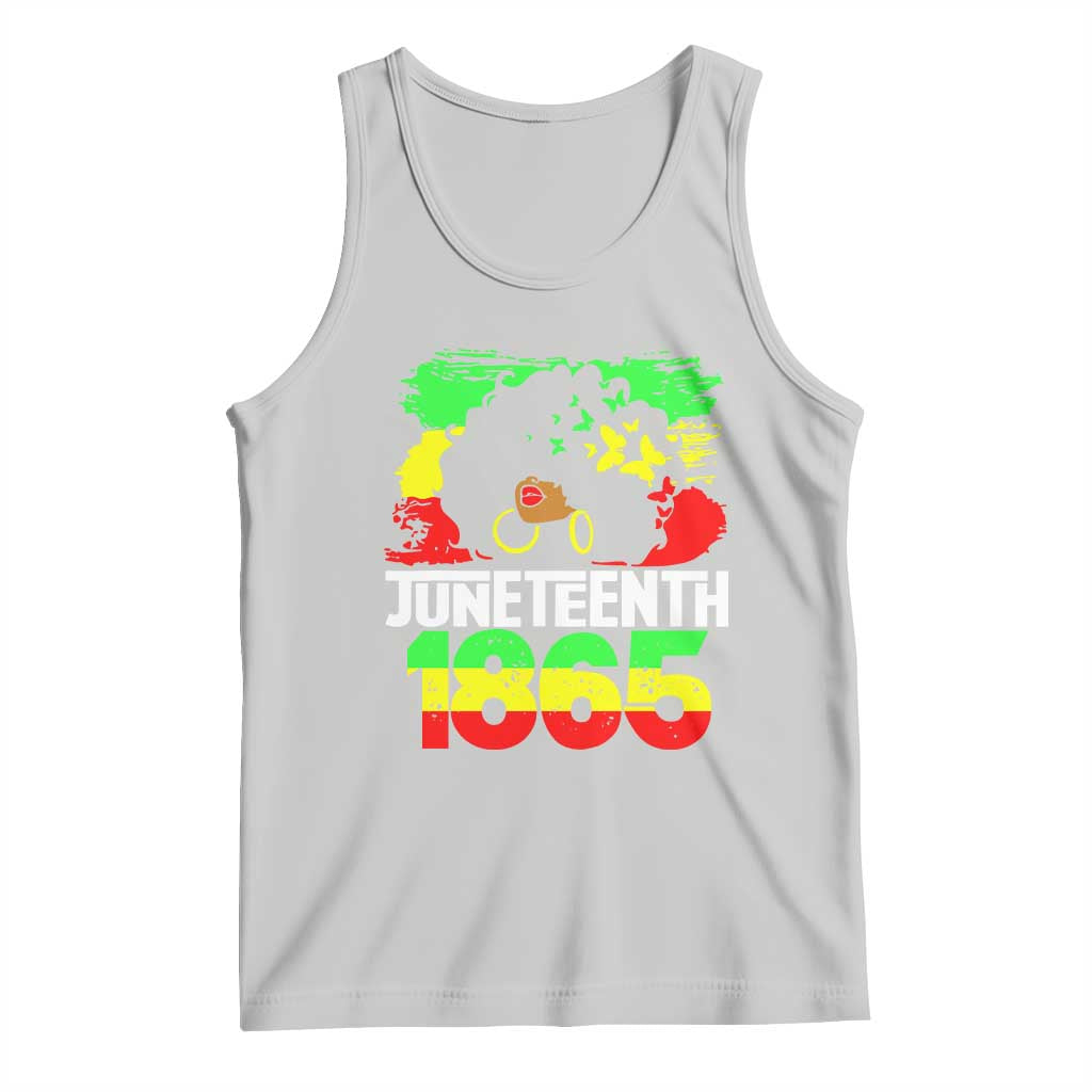 Afro Woman Tank Top Juneteenth 1865 African Black Pride TS01 Ash Print Your Wear