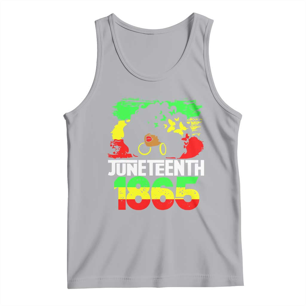 Afro Woman Tank Top Juneteenth 1865 African Black Pride TS01 Athletic Heather Print Your Wear