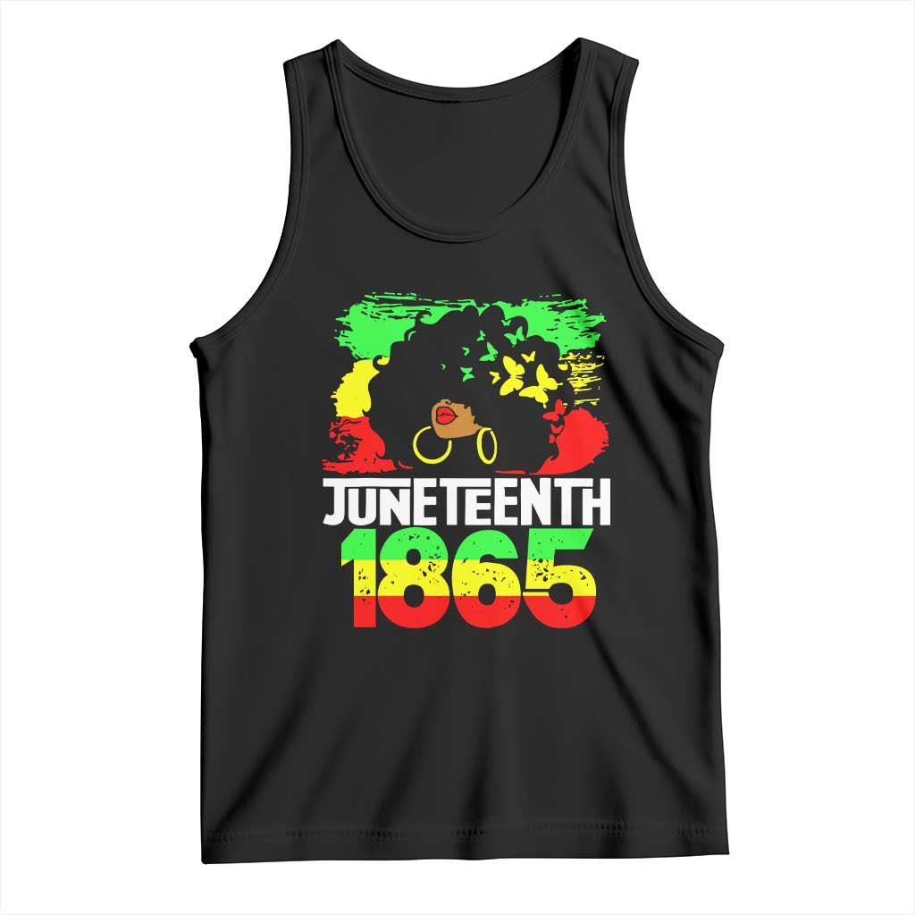 Afro Woman Tank Top Juneteenth 1865 African Black Pride TS01 Black Print Your Wear