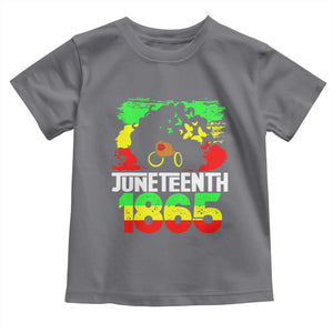 Afro Woman Toddler T Shirt Juneteenth 1865 African Black Pride TS01 Charcoal Print Your Wear