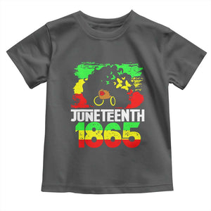 Afro Woman Toddler T Shirt Juneteenth 1865 African Black Pride TS01 Dark Heather Print Your Wear
