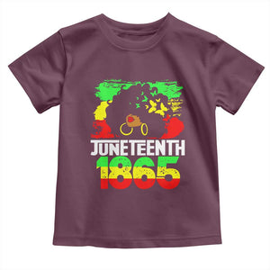 Afro Woman Toddler T Shirt Juneteenth 1865 African Black Pride TS01 Maroon Print Your Wear