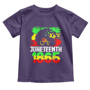 Afro Woman Toddler T Shirt Juneteenth 1865 African Black Pride TS01 Purple Print Your Wear