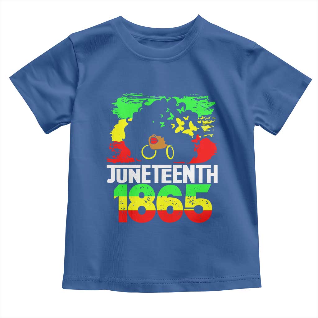 Afro Woman Toddler T Shirt Juneteenth 1865 African Black Pride TS01 Royal Blue Print Your Wear