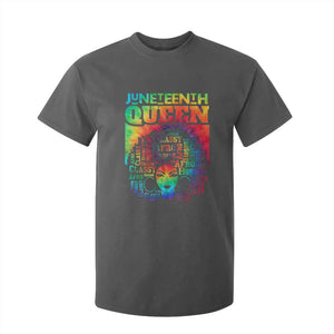 Juneteenth Afro Queen T Shirt For Kid Melanin Black Women Magic Tie Dye TS01 Dark Heather Print Your Wear