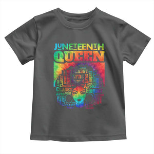 Juneteenth Afro Queen Toddler T Shirt Melanin Black Women Magic Tie Dye TS01 Dark Heather Print Your Wear