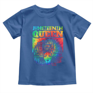 Juneteenth Afro Queen Toddler T Shirt Melanin Black Women Magic Tie Dye TS01 Royal Blue Print Your Wear