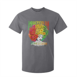 Freeish Since 1865 Juneteenth T Shirt For Kid Freedom Day African American June 19th Black Women Floral Hair TS01 Charcoal Print Your Wear