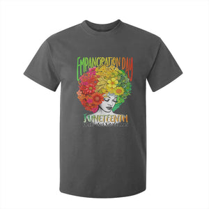 Freeish Since 1865 Juneteenth T Shirt For Kid Freedom Day African American June 19th Black Women Floral Hair TS01 Dark Heather Print Your Wear