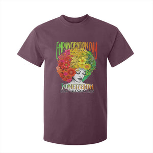 Freeish Since 1865 Juneteenth T Shirt For Kid Freedom Day African American June 19th Black Women Floral Hair TS01 Maroon Print Your Wear