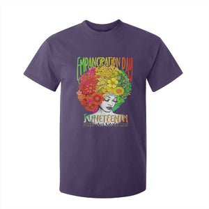 Freeish Since 1865 Juneteenth T Shirt For Kid Freedom Day African American June 19th Black Women Floral Hair TS01 Purple Print Your Wear