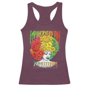 Freeish Since 1865 Juneteenth Racerback Tank Top Freedom Day African American June 19th Black Women Floral Hair TS01 Maroon Print Your Wear