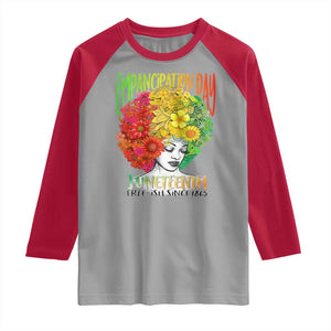 Freeish Since 1865 Juneteenth Raglan Shirt Freedom Day African American June 19th Black Women Floral Hair TS01 Sport Gray Red Print Your Wear