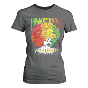 Freeish Since 1865 Juneteenth T Shirt For Women Freedom Day African American June 19th Black Women Floral Hair TS01 Dark Heather Print Your Wear