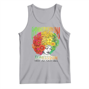 Freeish Since 1865 Juneteenth Tank Top Freedom Day African American June 19th Black Women Floral Hair TS01 Athletic Heather Print Your Wear