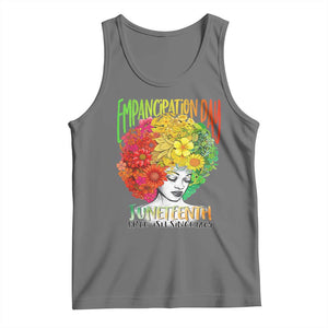 Freeish Since 1865 Juneteenth Tank Top Freedom Day African American June 19th Black Women Floral Hair TS01 Black Heather Print Your Wear