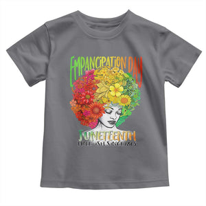 Freeish Since 1865 Juneteenth Toddler T Shirt Freedom Day African American June 19th Black Women Floral Hair TS01 Charcoal Print Your Wear