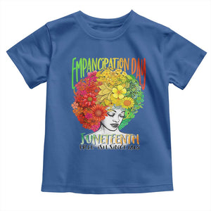 Freeish Since 1865 Juneteenth Toddler T Shirt Freedom Day African American June 19th Black Women Floral Hair TS01 Royal Blue Print Your Wear