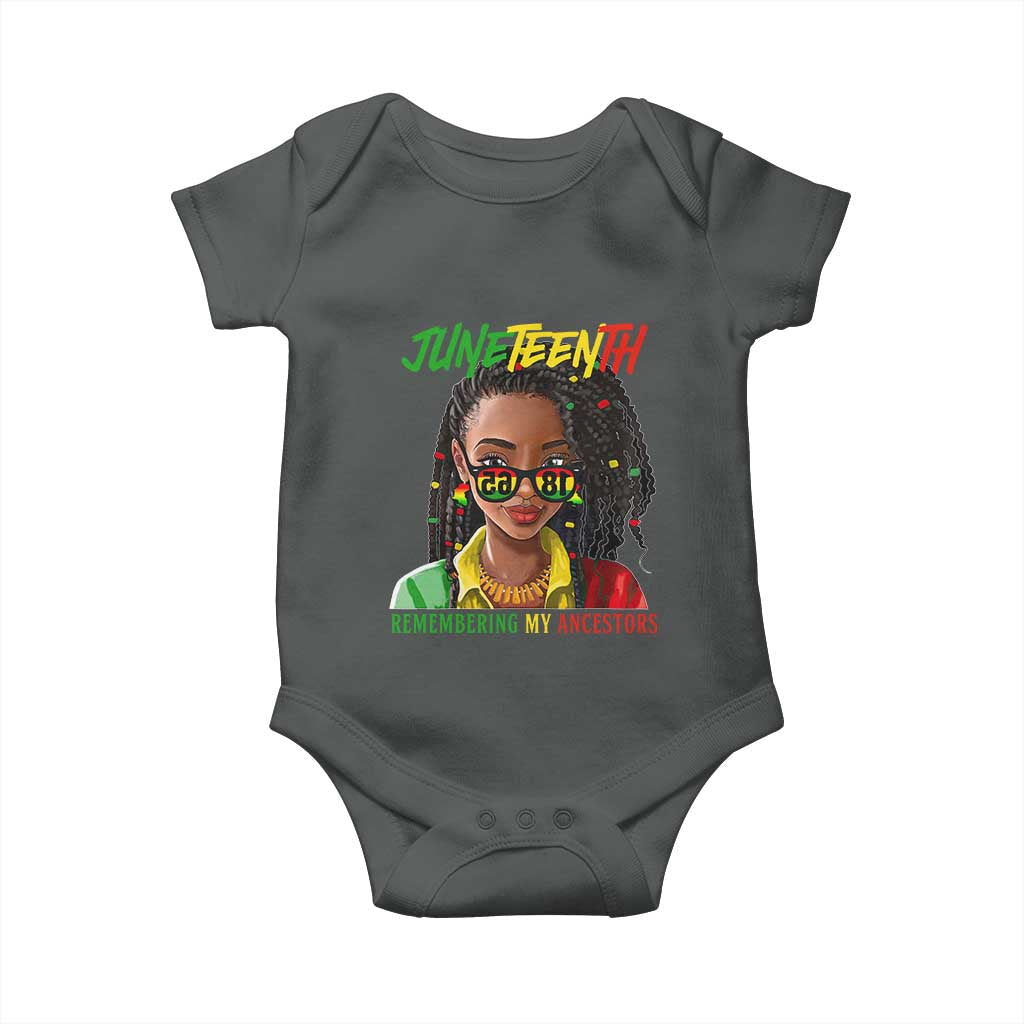 Black Prince Juneteenth 1865 Baby Onesie Loc'd Hair Remembering My Ancestor for Women TS01 Dark Heather Print Your Wear