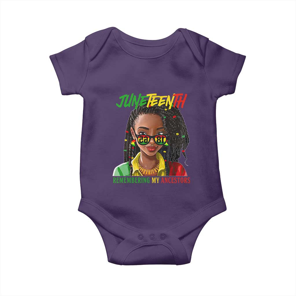 Black Prince Juneteenth 1865 Baby Onesie Loc'd Hair Remembering My Ancestor for Women TS01 Purple Print Your Wear