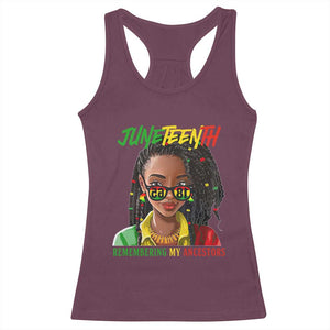 Black Prince Juneteenth 1865 Racerback Tank Top Loc'd Hair Remembering My Ancestor for Women TS01 Maroon Print Your Wear