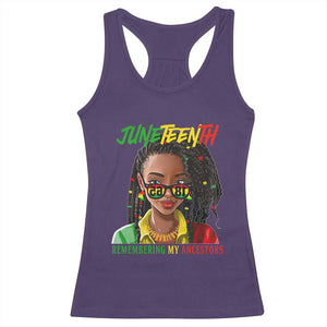 Black Prince Juneteenth 1865 Racerback Tank Top Loc'd Hair Remembering My Ancestor for Women TS01 Purple Print Your Wear