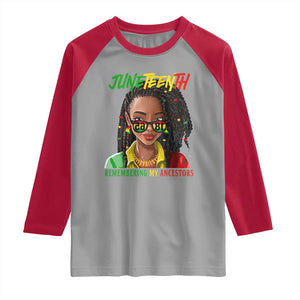 Black Prince Juneteenth 1865 Raglan Shirt Loc'd Hair Remembering My Ancestor for Women TS01 Sport Gray Red Print Your Wear