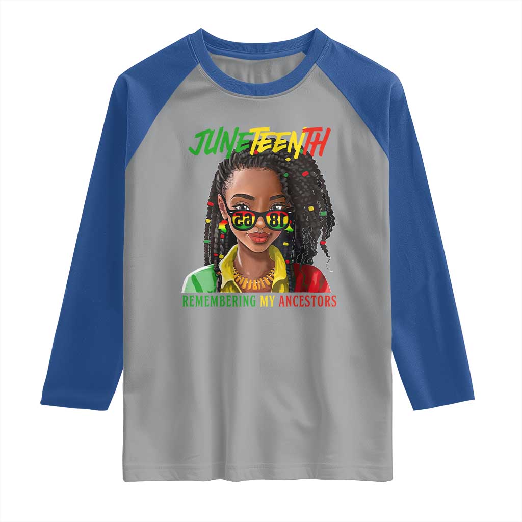 Black Prince Juneteenth 1865 Raglan Shirt Loc'd Hair Remembering My Ancestor for Women TS01 Sport Gray Royal Print Your Wear