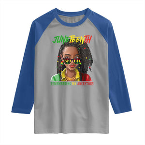 Black Prince Juneteenth 1865 Raglan Shirt Loc'd Hair Remembering My Ancestor for Women TS01 Sport Gray Royal Print Your Wear