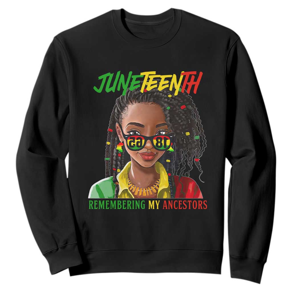 Black Prince Sweatshirt Juneteenth Loc'd Hair Remembering My Ancestor for Women TS01 Black Printyourwear