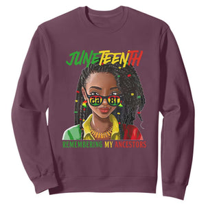 Black Prince Sweatshirt Juneteenth Loc'd Hair Remembering My Ancestor for Women TS01 Maroon Printyourwear