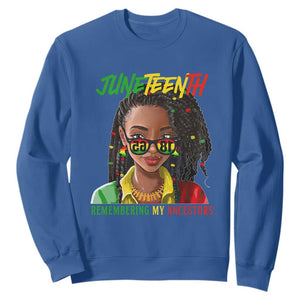 Black Prince Sweatshirt Juneteenth Loc'd Hair Remembering My Ancestor for Women TS01 Royal Blue Printyourwear