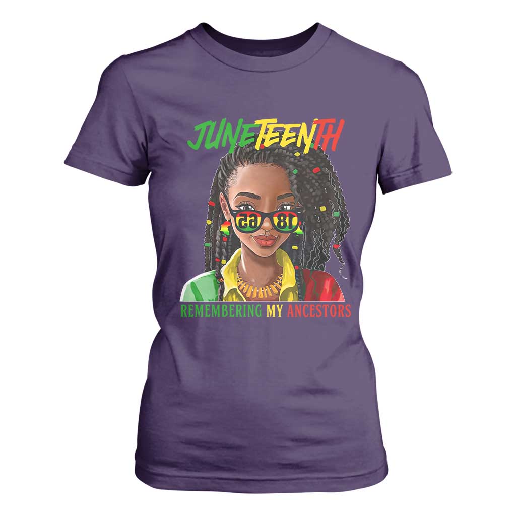 Black Prince Juneteenth 1865 T Shirt For Women Loc'd Hair Remembering My Ancestor for Women TS01 Purple Print Your Wear