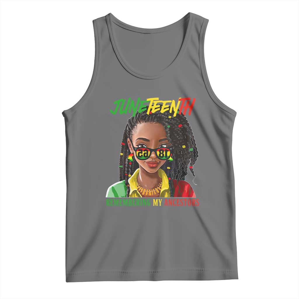Black Prince Juneteenth 1865 Tank Top Loc'd Hair Remembering My Ancestor for Women TS01 Black Heather Print Your Wear