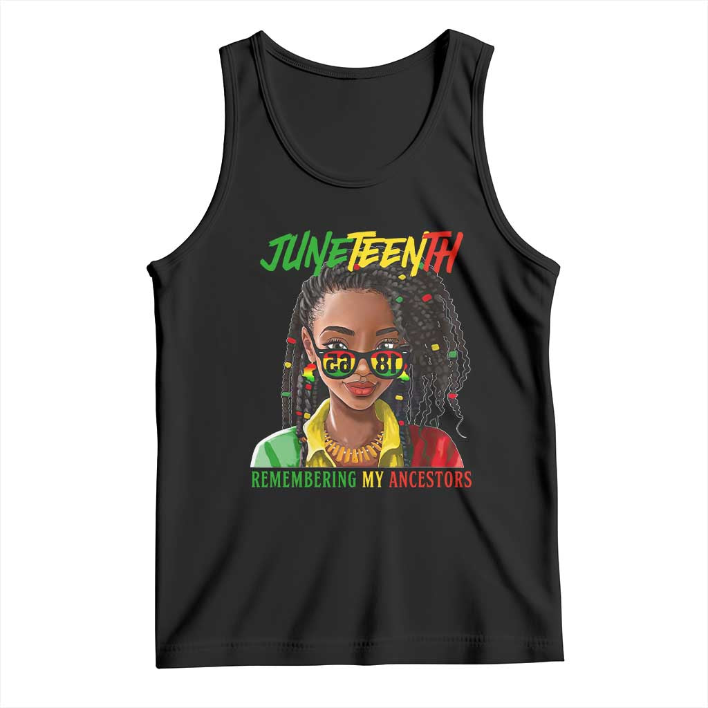 Black Prince Juneteenth 1865 Tank Top Loc'd Hair Remembering My Ancestor for Women TS01 Black Print Your Wear