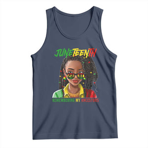 Black Prince Juneteenth 1865 Tank Top Loc'd Hair Remembering My Ancestor for Women TS01 Navy Print Your Wear