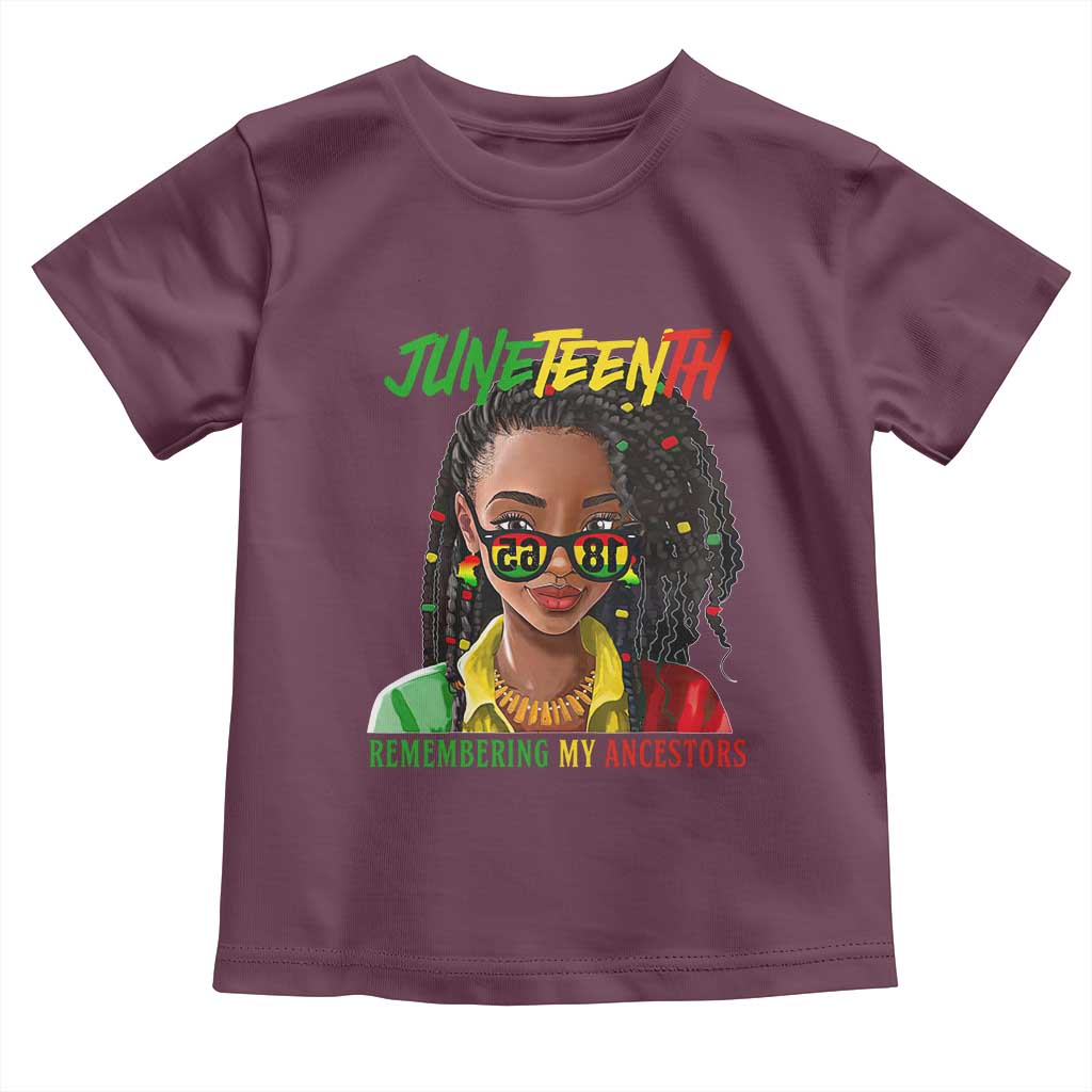 Black Prince Juneteenth 1865 Toddler T Shirt Loc'd Hair Remembering My Ancestor for Women TS01 Maroon Print Your Wear