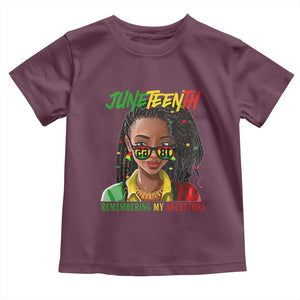 Black Prince Juneteenth 1865 Toddler T Shirt Loc'd Hair Remembering My Ancestor for Women TS01 Maroon Print Your Wear